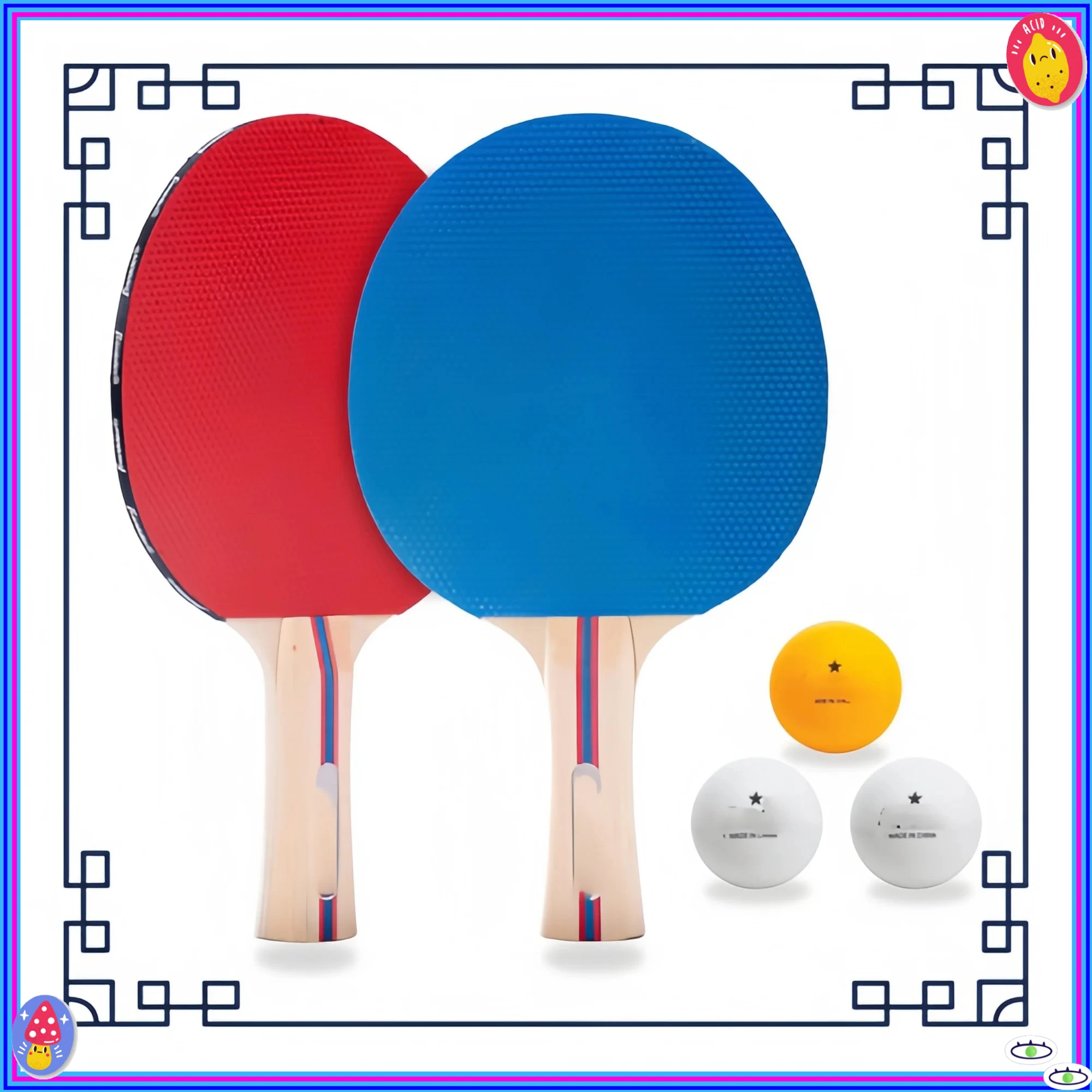 مجموعة تنس الطاولة العائلية 2-4 لاعب، مجموعة كاملة للمدافين والكرات لمتعة الأماكن المغلقة والخارجية، لعبة رياضية للأطفال والكبار