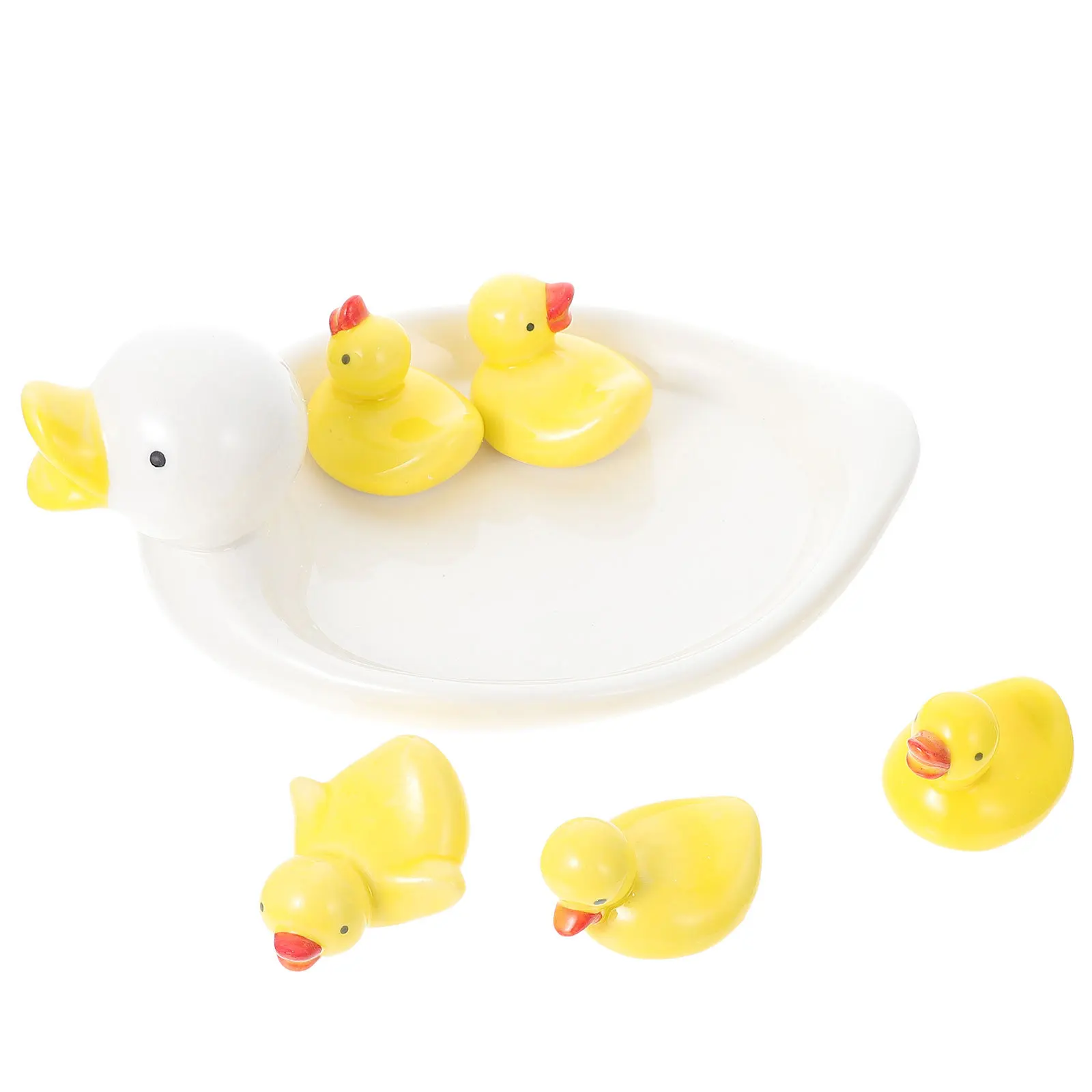 

6Pcs Ceramic Chopstick Rests Shaped Duck Style Household Table Decors Functional Storage Racks for Dining Restaurant Use