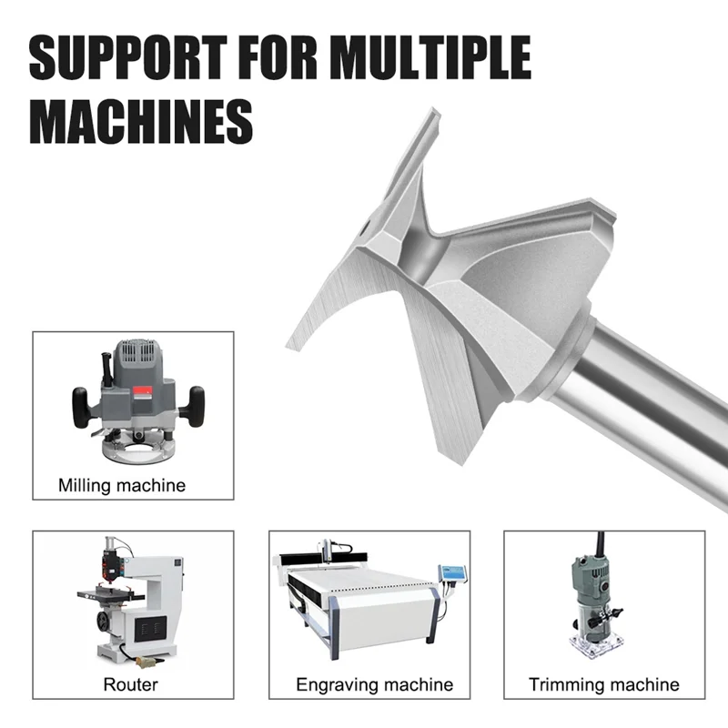 

ABRB-1/2 Inch Shank Arc Bending Integrated Milling Cutter Wood R50 Router Bits For Woodworking Milling Cutter