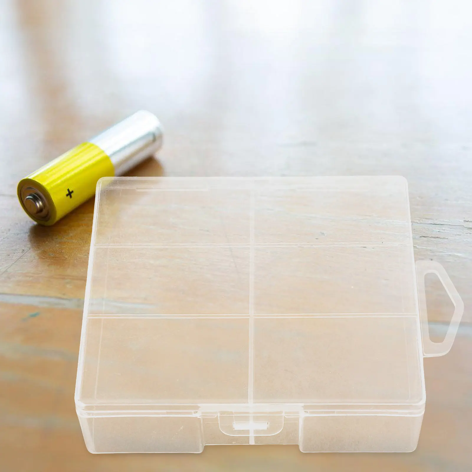 Plastic Battery Organizer Box Small Compact Lightweight for Aa Aaa 9V Batteries Easy to Carry Store Batteries Neatly Battery