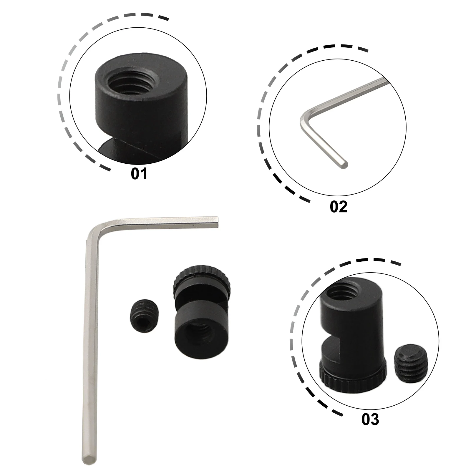 Kit de vis à goujon au pouce en acier inoxydable 110, couteau poussoir à lame pliante, bouton poussoir, 3 pièces, 110
