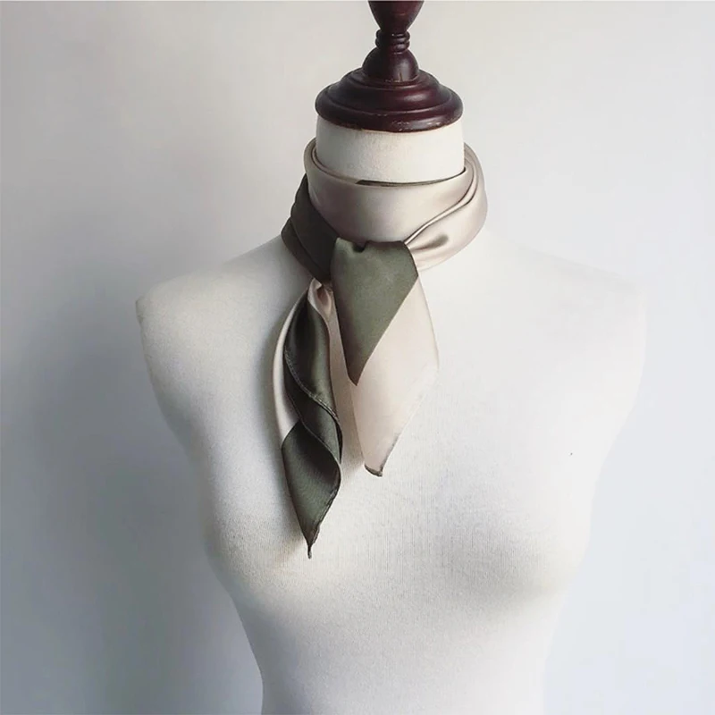 موضة طباعة الحرير العصابات الشعر وشاح المرأة 2024 ربيع جديد أنيق الأزهار باندانا الرقبة منديل عصابات رأس Foulard الإناث الأوشحة