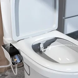 Bidet à Eau Chaude et Froide pour Siège de Toilette, Intelligent, Non Électrique, Ultra-Mince, Buse de Touriste, Pression Réglable