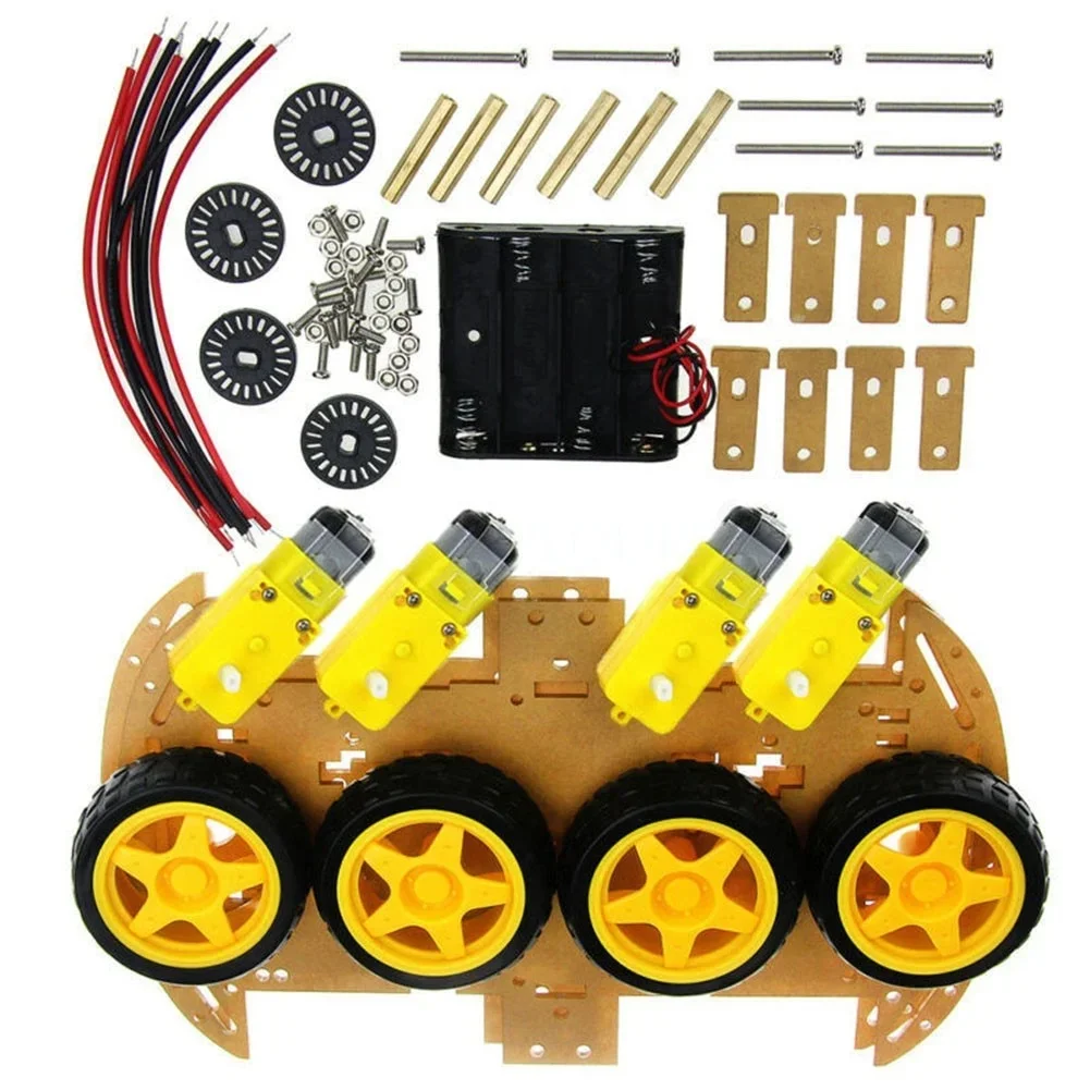 4WD Smart Robot Car Chassis Kits for Arduino with Speed Encoder New