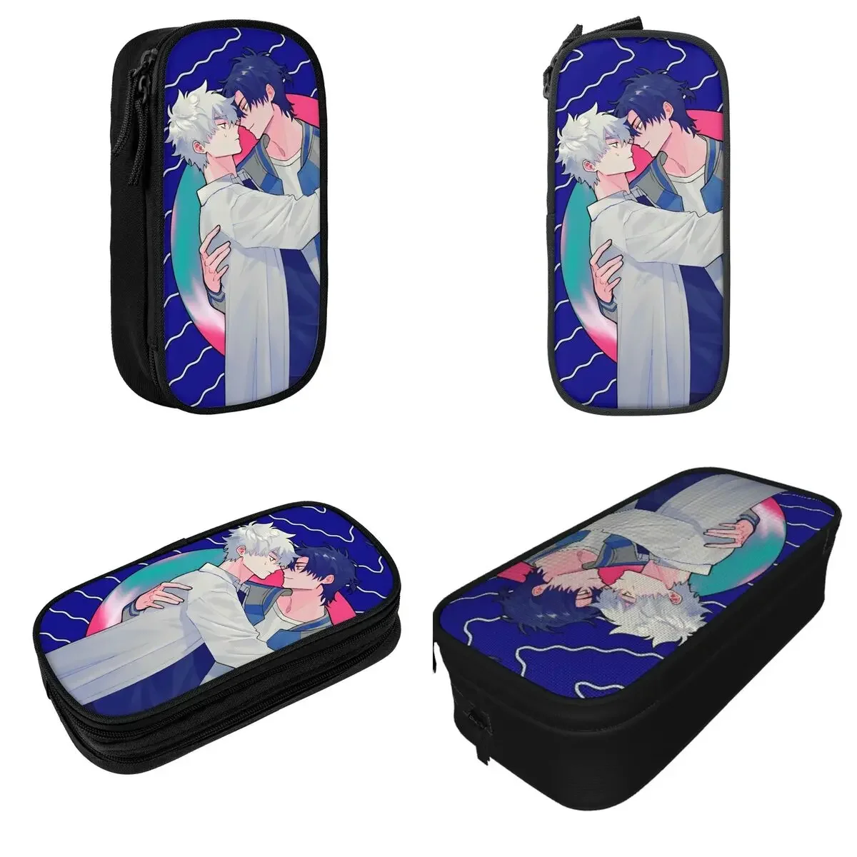 Fun Link Click Cartoon Etui Etuis Penbox voor Student Grote Capaciteit Zakken Kantoor Rits Accessoires