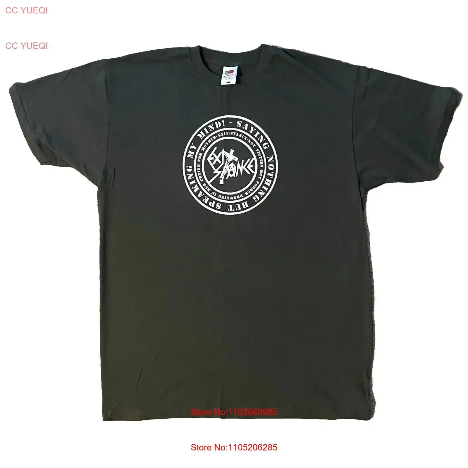 EXIT STANCE T SHIRT HARDCORE PUNK CRASS CONFLICT DISCHARGE CRUCIFIX ICONOCLAST vintage Washed Stylish graphic Breathable