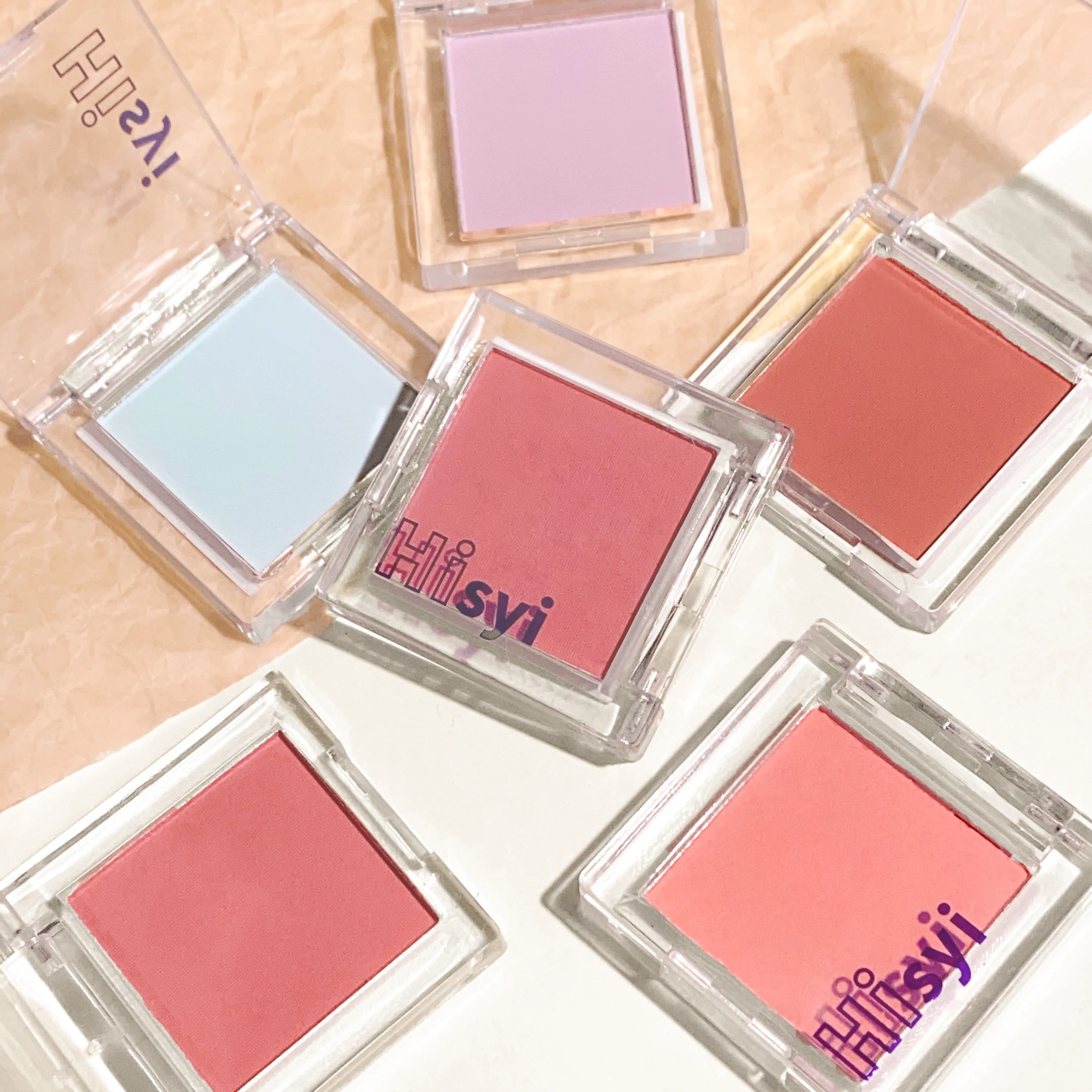 บลัชออนแป้งโมโนโครมความอิ่มตัวต่ํา, ไบรท์แมท, ไฮกลอสเฟซสดใส, สีพอง, แต่งหน้าจากธรรมชาติอ่อนเยาว์, น้ํา