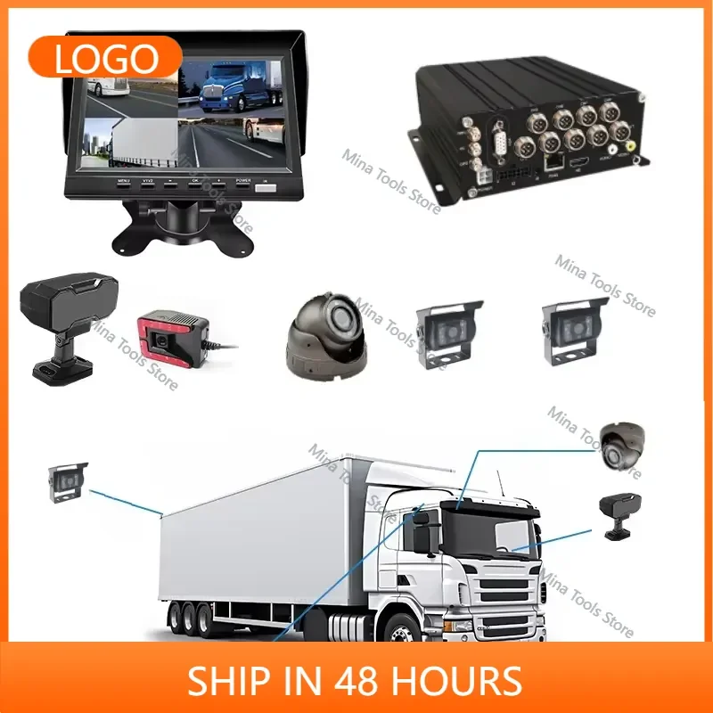 8CH AI Mobile DVR 4G WIFI Black Truck Dashboard System MNVR Fleet Tracking Fleet Tracking System Intelligently Monitors