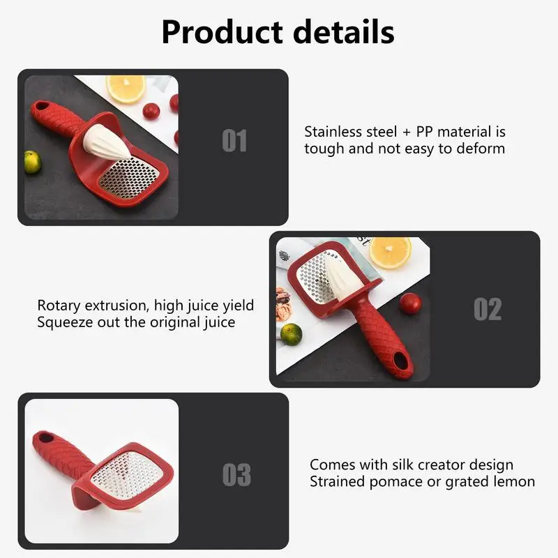 Lemon Squeezer Manual Stainless Steel Lemon Press Squeezer 2 In 1 Manual Juicer For Different Fruits Citrus Squeezer Citrus