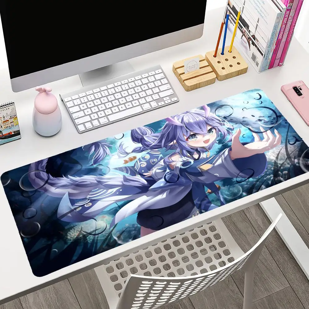 Honkai Star Rail Bailu Games Anime Girls Mousepad Large Gaming Mouse Pad LockEdge Thickened Computer Keyboard Table Desk Mat