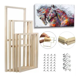 Choice 30x40 30x30 40x50 Wood Frame For Canvas Oil Painting Picture Nature DIY Frame For Diamond Painting Picture Wall Art Decor