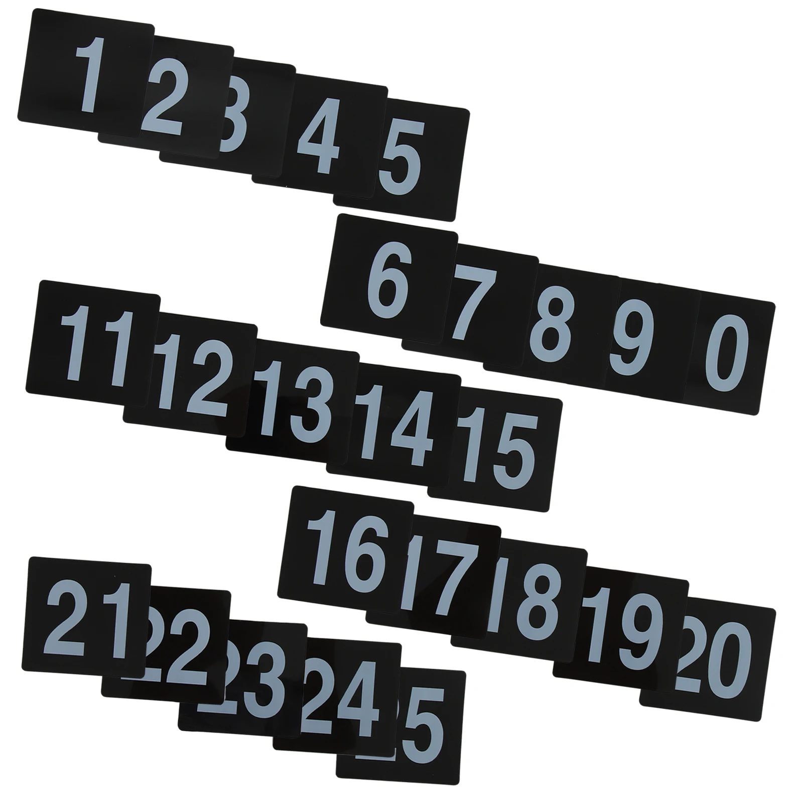 

25 Pcs Digital Table Number Plate Volunteer Serving Tent Tents Wedding for Restaurant Food Banquet