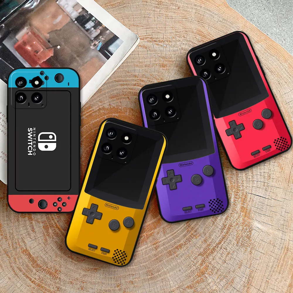 Game Machine Pattern Boy Phone Case For Xiaomi Mi 14 13 13T 12 12T 11 5GNE 11T 11X 10 10T 9 8 Pro Lite Silicone Shockproof Cover