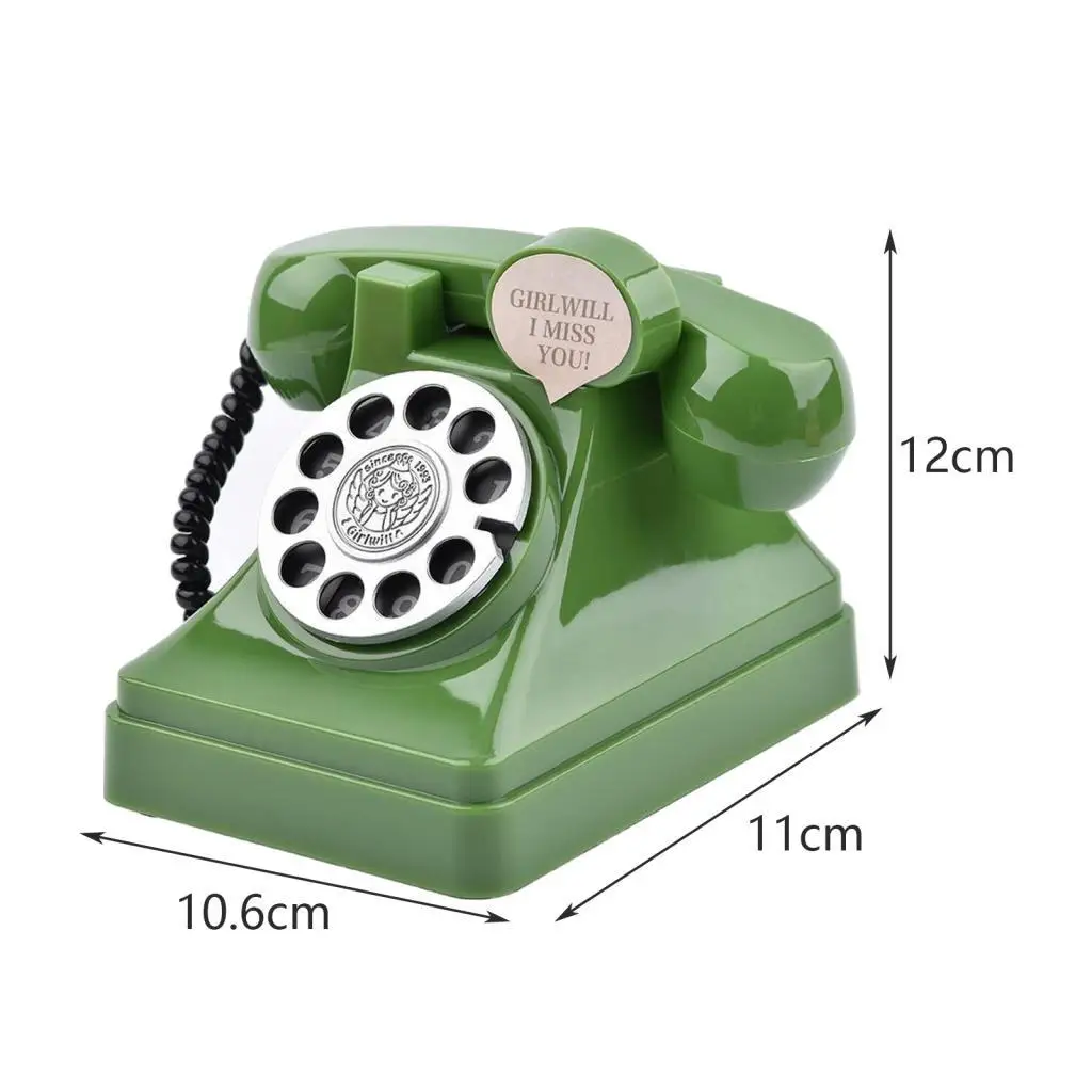 Retro Telephone Piggy Bank Ornaments Cartoon Change Container Phone Money Saving