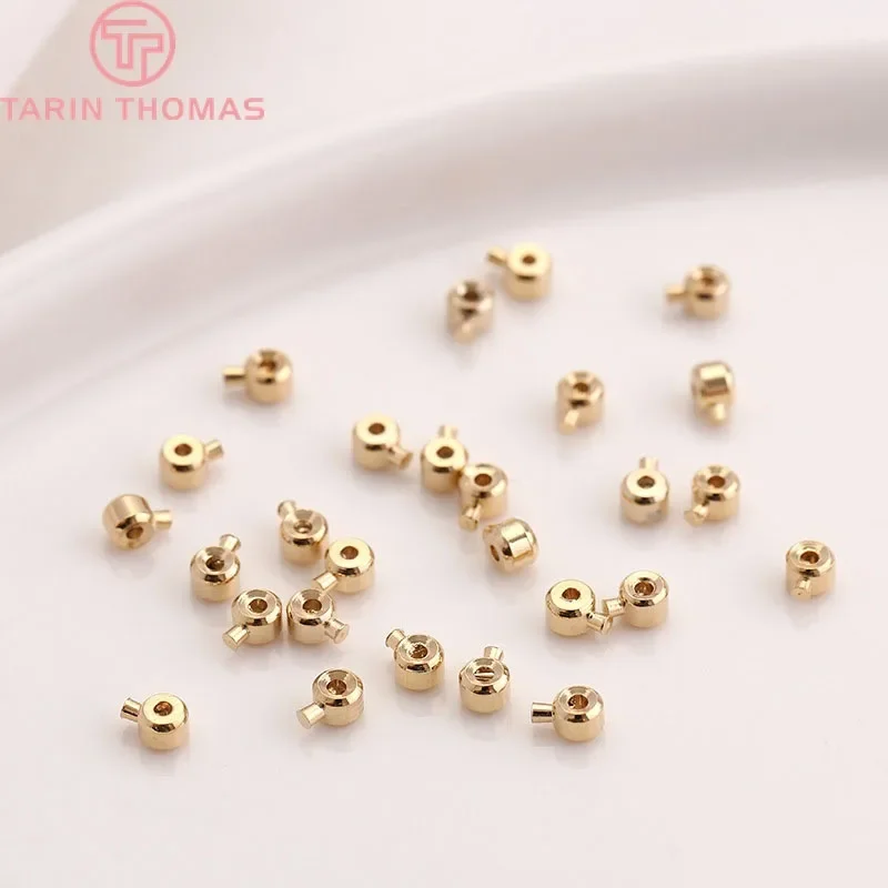 (2769)20PCS 2.5x3.2MM 24K Gold Color Brass Clip Station Clasps High Quality Jewelry Making Supplies Diy Findings Accessories