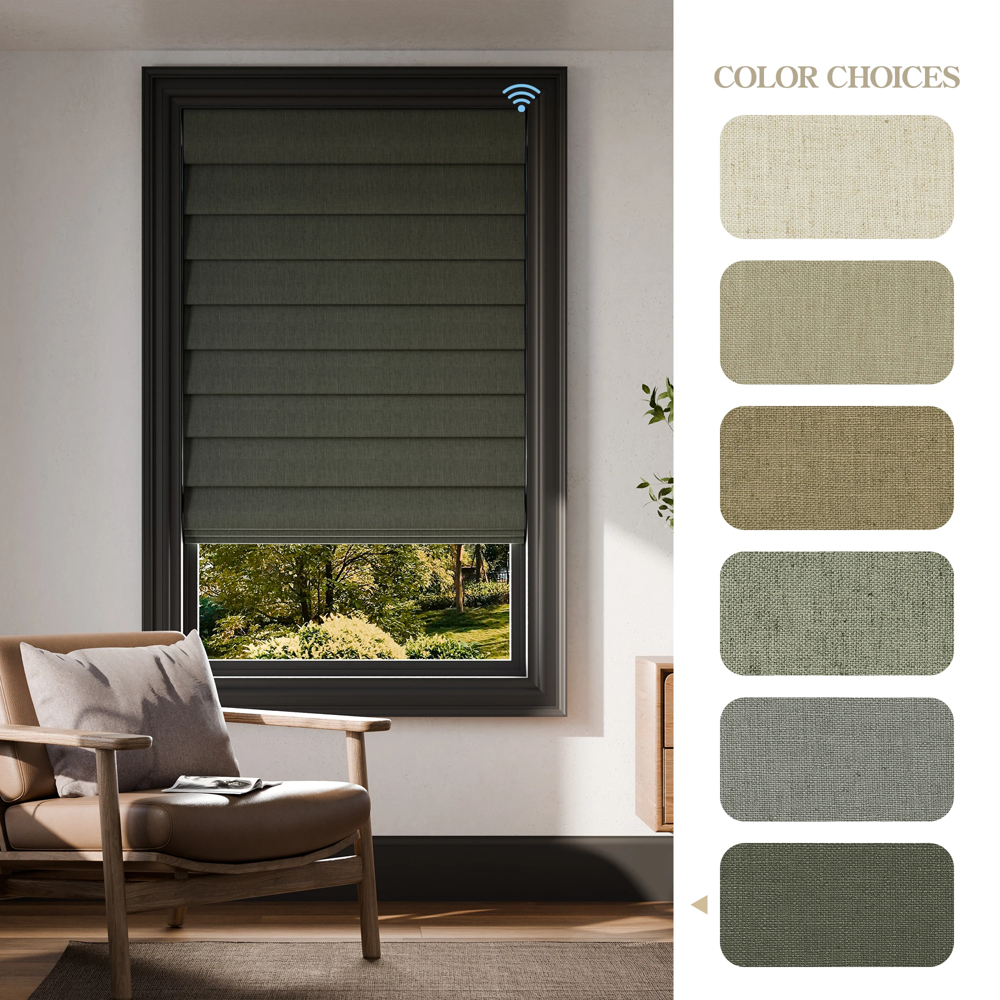 Factory Direct Supply Home Decor Electirc Manual Blackout Roman Shades Roman Blinds for Window - view 6