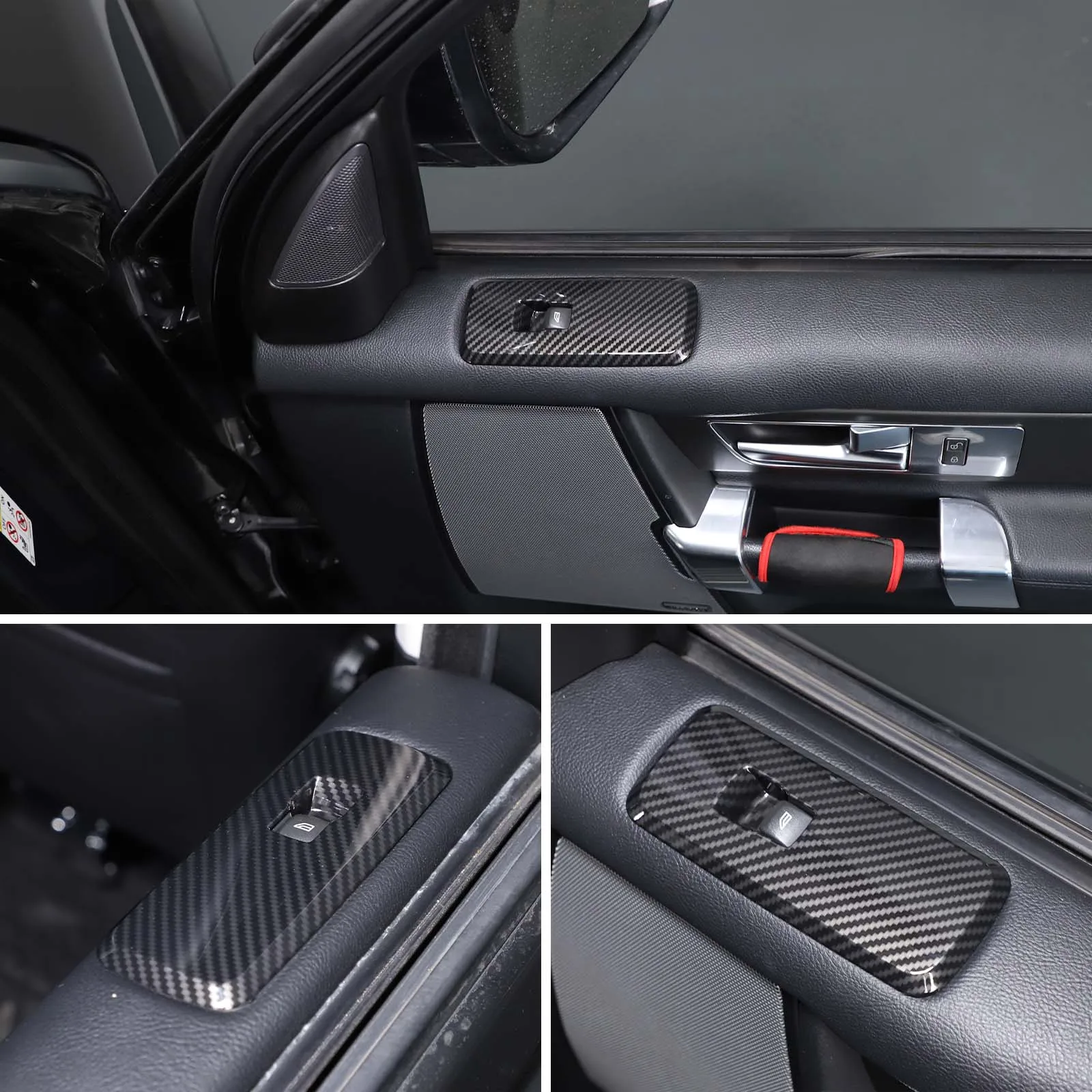 

For Land Rover Discovery 4 LR4 Door glass upgrade button frame cover sticker for Land Rover Range Rover Sport L320 2005-2013