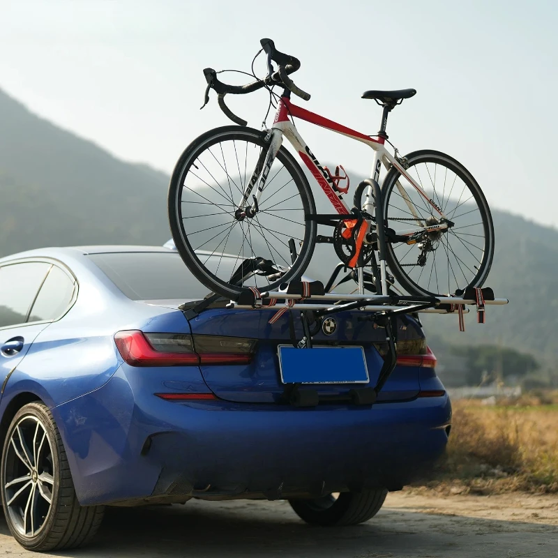 Car Bicycle Racks Rear Hanging Rack Trunk Suspension SUV Hatchback Cars Tail Bicycles Frame Durable Automobiles Accessories