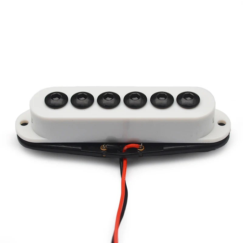 Single Coil Electric Guitar Pickup, Ceremic Magnet, Neck, Middle, Bridge Pickup, White, Black, Ivory, 1 Set