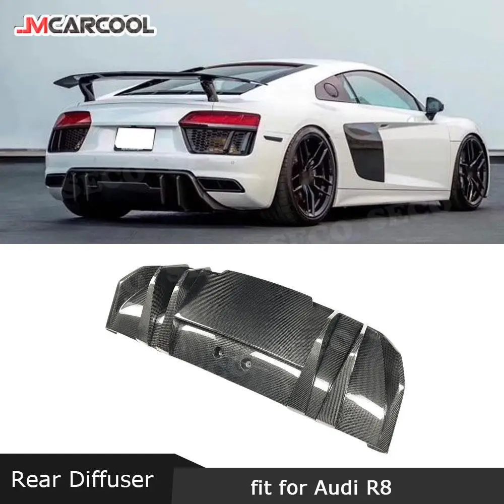 

JMCARCOOL для Audi R8 V8 V10 2017-2020, задний диффузор для губ, сухой углеродное волокно/FRP Prime, бампер, спойлер, детали для тюнинга автомобиля