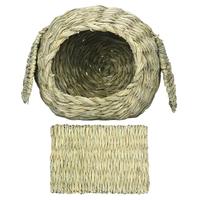 Bunny Grass House Hand Crafted Bunny Hut Comfortable Natural Grass Hideaway And Playhouse For Rabbits And Guinea Pigs Hut