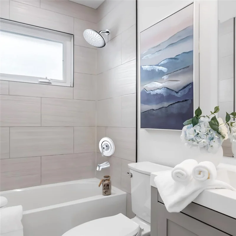 ABUG-reemplazo para Moen T2901 Gibson Posi-Temp Kit de ajuste de válvula cromado, reemplazo de manija de ducha