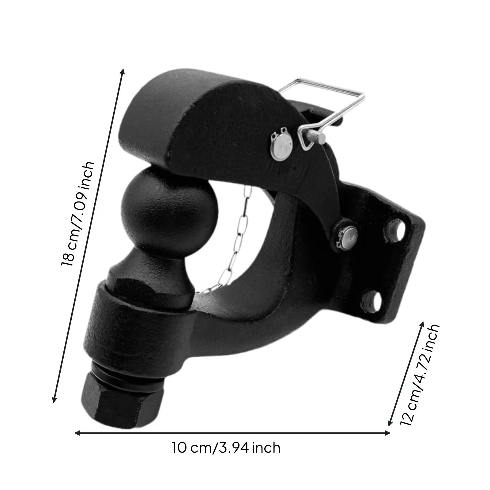 Robust Steel Tow Hook with Hex Nut for Car Truck Trailer Heavy Duty Towing