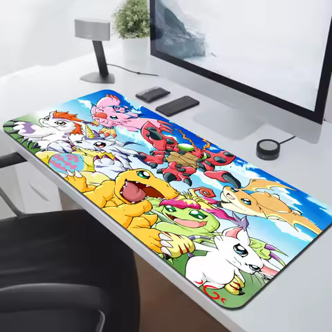 Digimon Gaming Mouse Pad Anime Playmat Large Mousepad Gamer Office Keyboard Mouse Mats Carpet Anti-Slip Computer Table Desk Mat