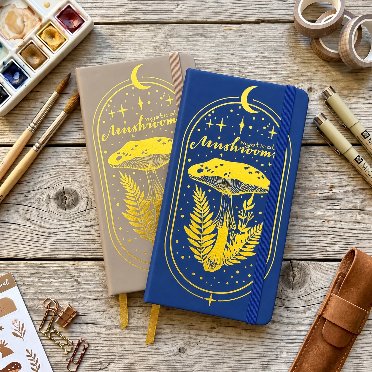 Journal Leather Hardcover - Carnet de notes B6 à grille