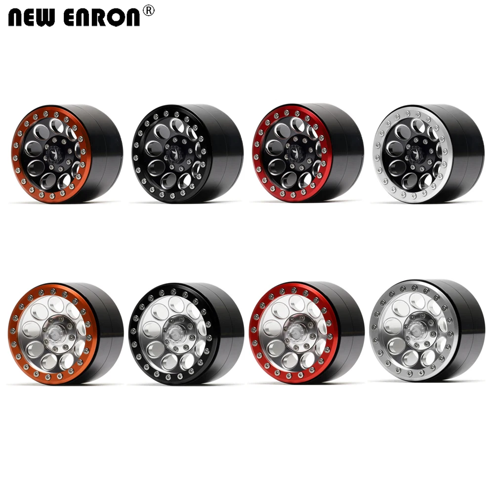 Metal CNC 2.2 inch Beadlock Wheels Hub Rims for RC Crawler 1/10 Axial SCX10 SCX10II 90046 RR10 KM2 YETI TRX-4 Traxxas