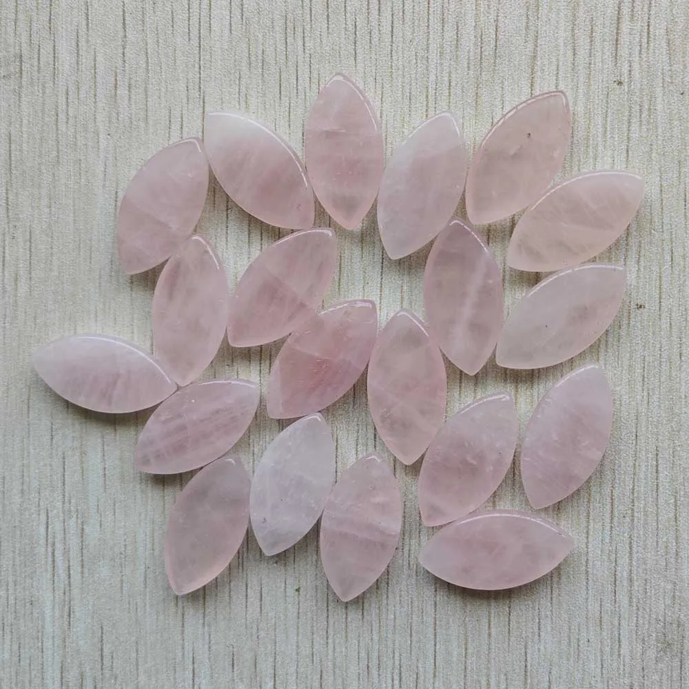 New natural rose quartz stone pink marquise cabochon beads for Jewelry Accessories making 15x30mm free shipping Wholesale 20pcs