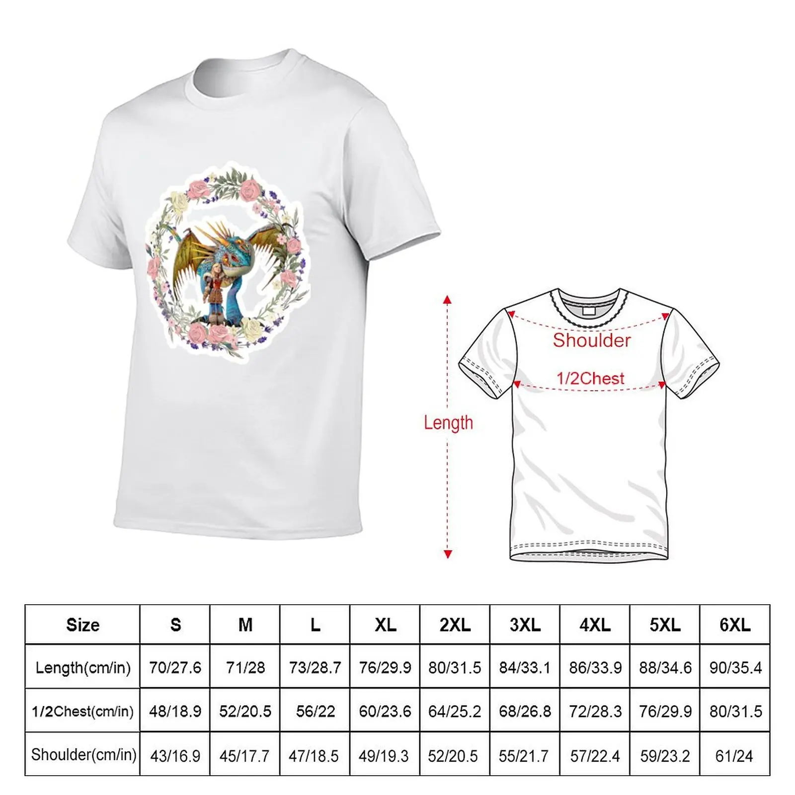 Astrid & Stormfly Flowers T-Shirt Quick Dry Outdoor Sports T-Shirt