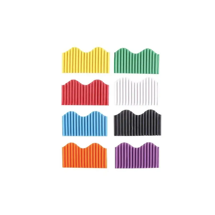 

Paper Border Trim Assorted Colors 8pk of 8, 21 4 x 50ft, Scalloped amp Bold Colors, Thick amp Sturdy, FadeResistant, Red, Orange