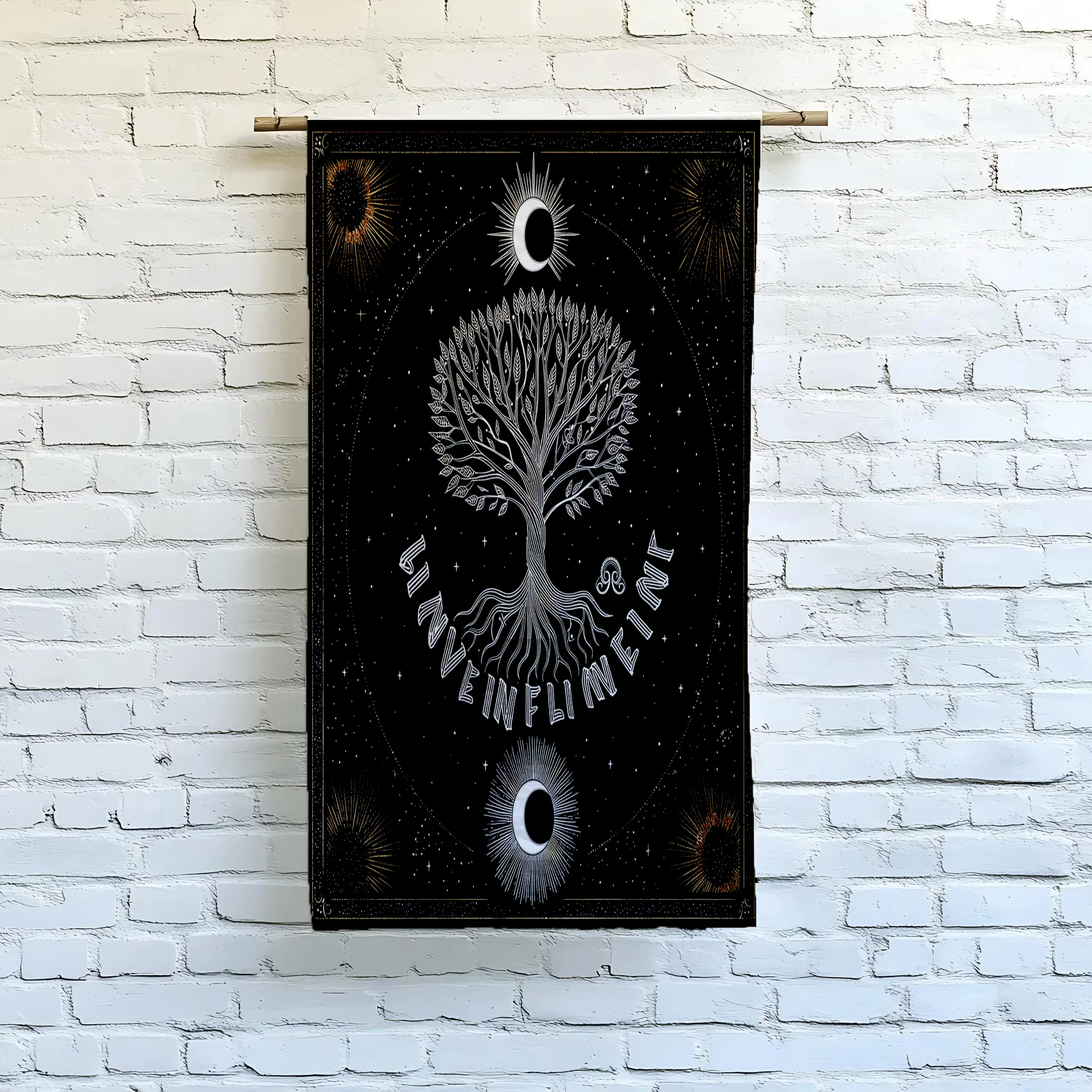 A Set Of Black Style Tree Soft Printed Towel Flannel Towel Quick-drying Double-sided Velvet Absorbent Towel Bath Wash Face Towel