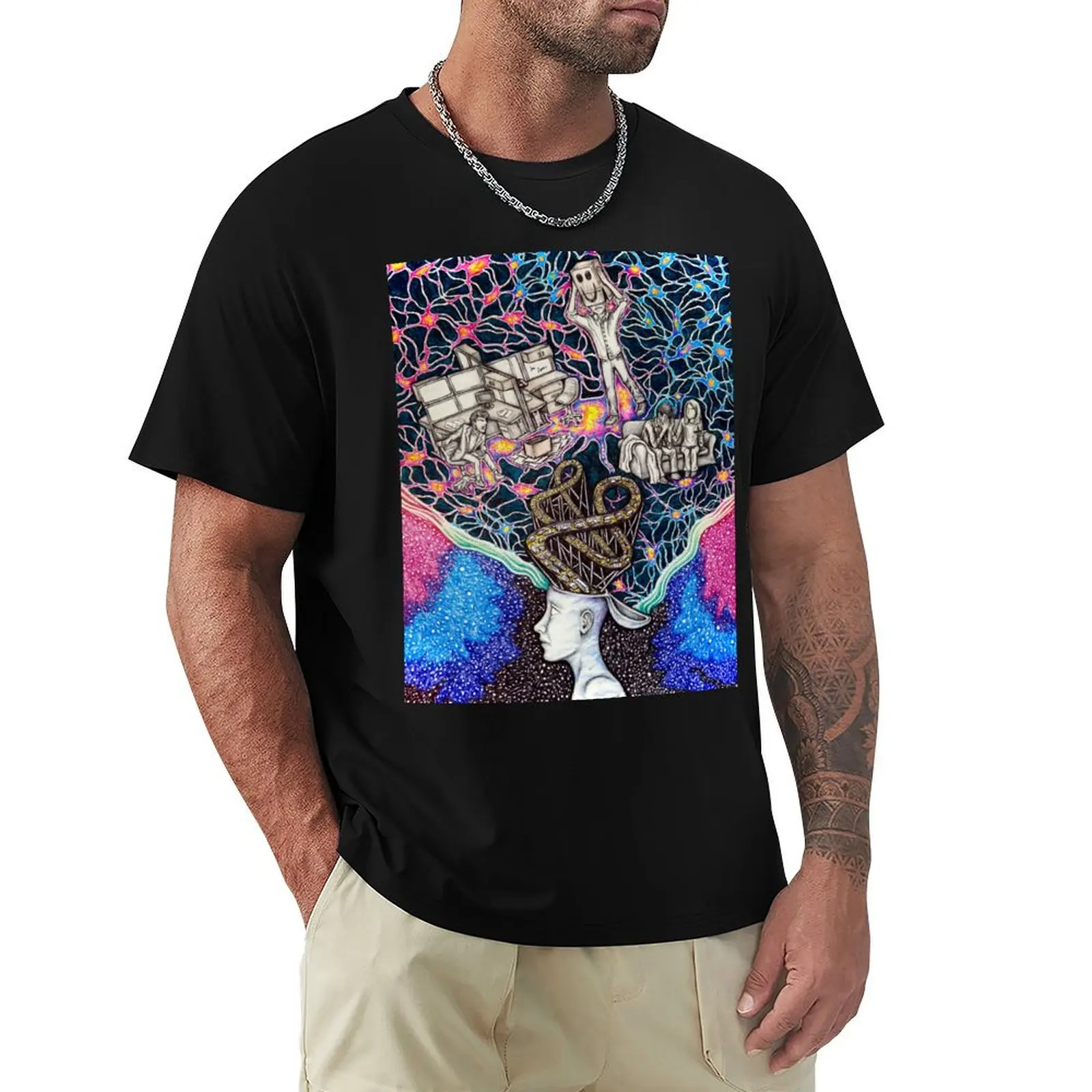 Synapses T-Shirt Plus Size Summer Casual T-Shirt
