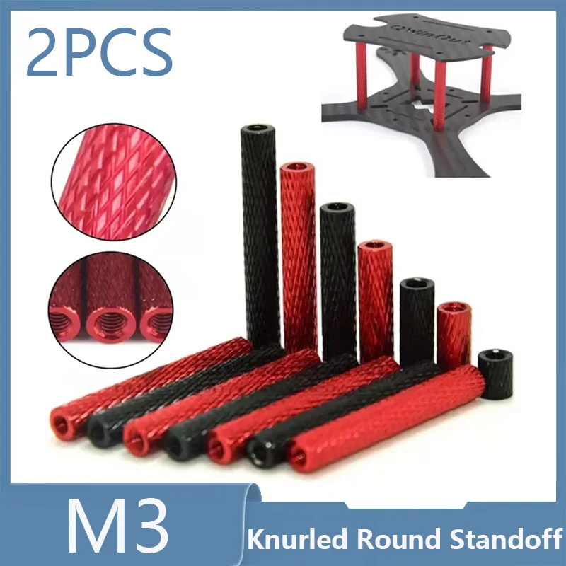 M3 Knurled Aluminum Standoff Spacer Column Aluminum Rods 6mm-50mm For RC/Drone/Quadcopter/FPV Mechanical Accessories Model Parts