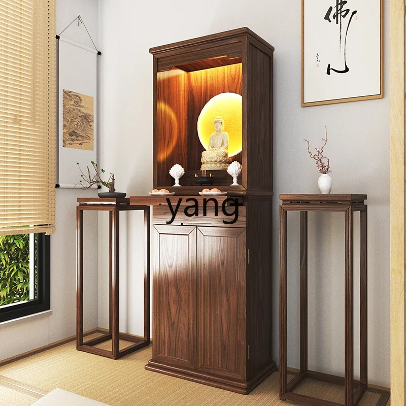 CX solid wood Buddhist niche new Chinese vertical cabinet Buddhist cabinet household simplicity