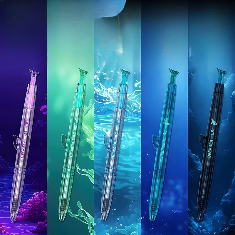 

Хит продаж: креативная гелевая ручка Megalodon для студентов с двойным стержнем, быстросохнущая, на водной основе, черная