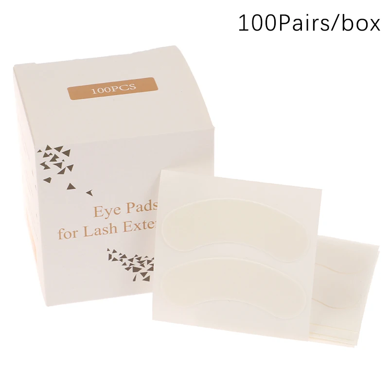 Coussinets pour les yeux en micro mousse, patchs indolores non pelucheux, patch facile à enlever sous les cils, autocollants de maquillage, fournitures d'extension de cils, 100 paires