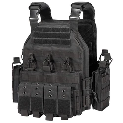 Yakeda 1000D Nylon Plate Carrier Vest Outdoor Hunting Protective Adjustable Molle Vest for Airsoft Combat