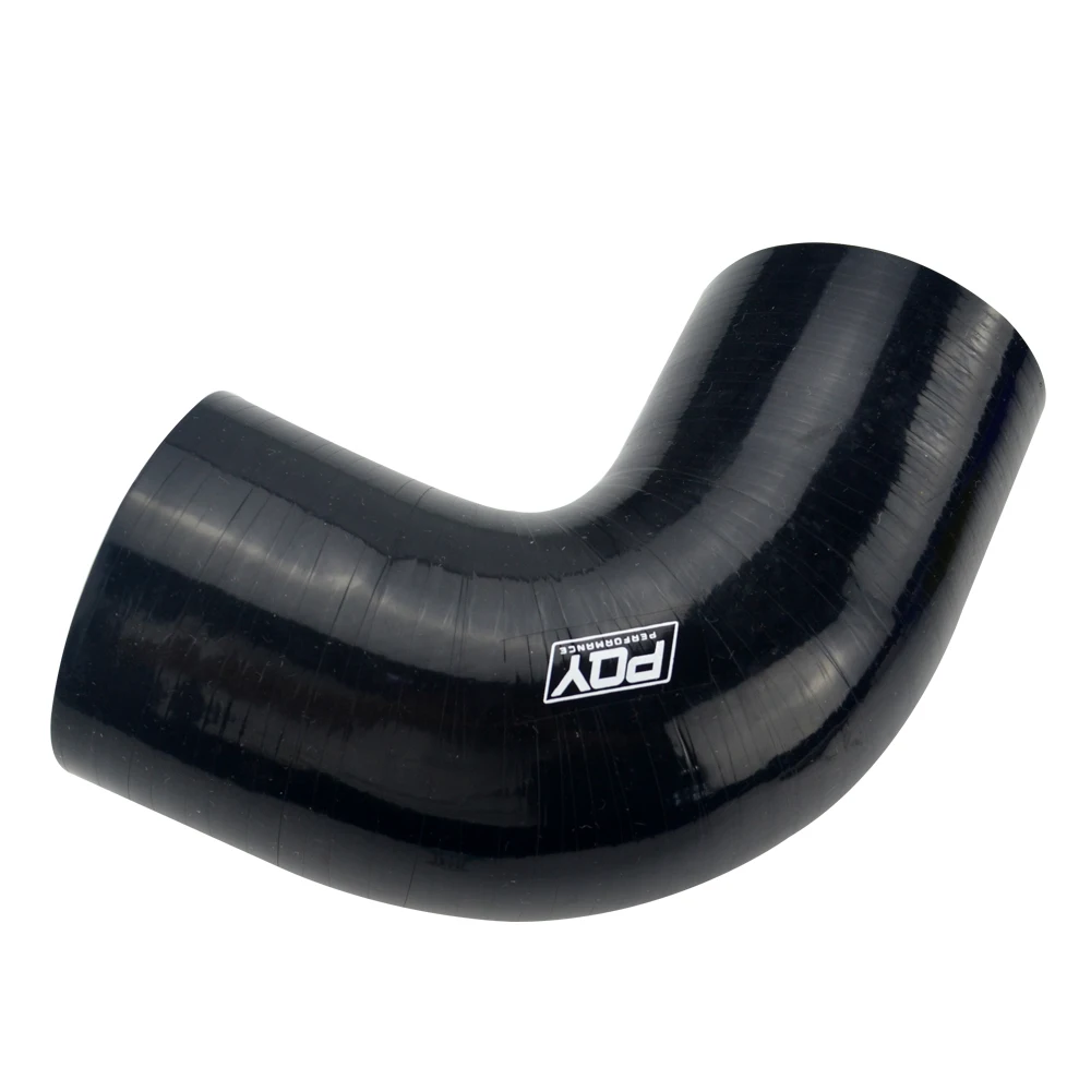 VR - 3 بوصة 76 مم 90 درجة كوع خرطوم سيليكون أنبوب توربو مدخل أزرق أسود vr-SH9030-QY #4