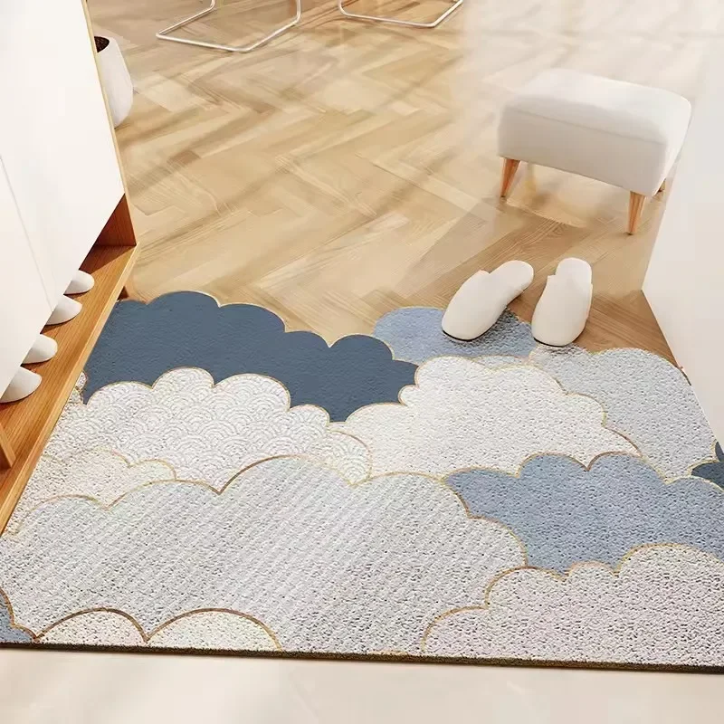 Entrance Door Mat Non-Slip Free Cutting Decorative Entrance Mats for Perfect for Laundry Kitchen Guest Room Decor Foot Rug