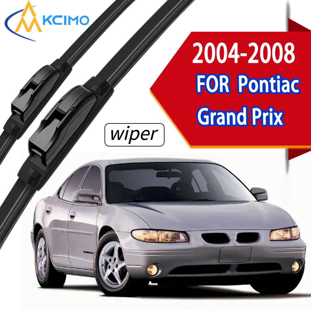 

Premium High-Density Rubber Front Windscreen Wiper Blades Perfect Fit for Pontiac Grand Prix 2004- 2008 .