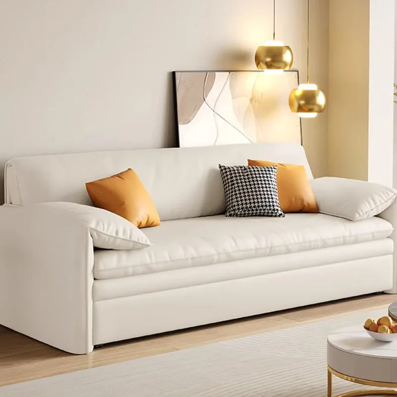 Folding Nordic Fancy Sofas Living Room Modern White Lounge Reading Lazy Sofa Bed Love Seat Designer Sofy Do Salonu Furniture