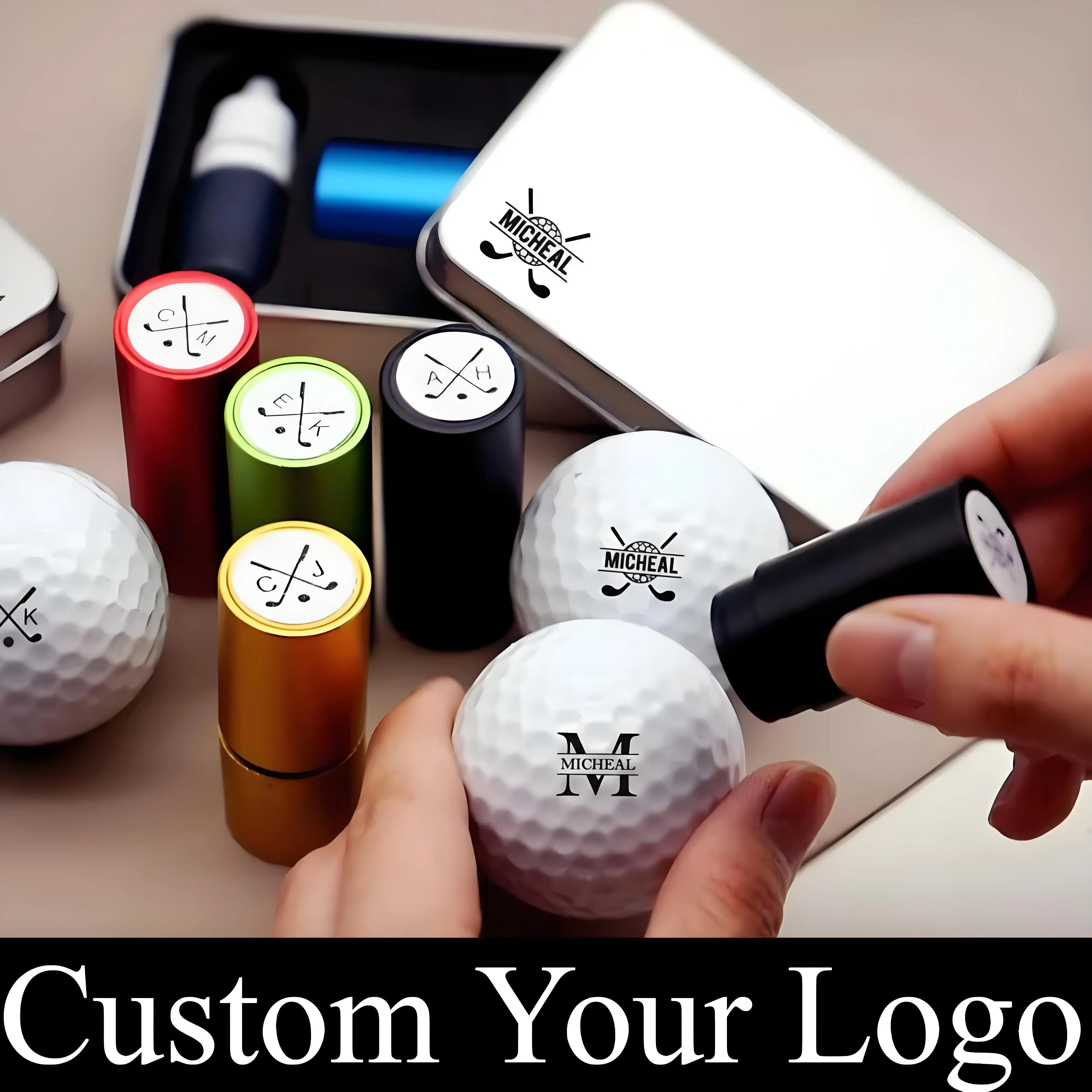 

Personalised Golf Ball Stap Custom Ball Marker Stamper with Quick-Dry Ink Reusable Golf Gift for Players Support Dropshipping