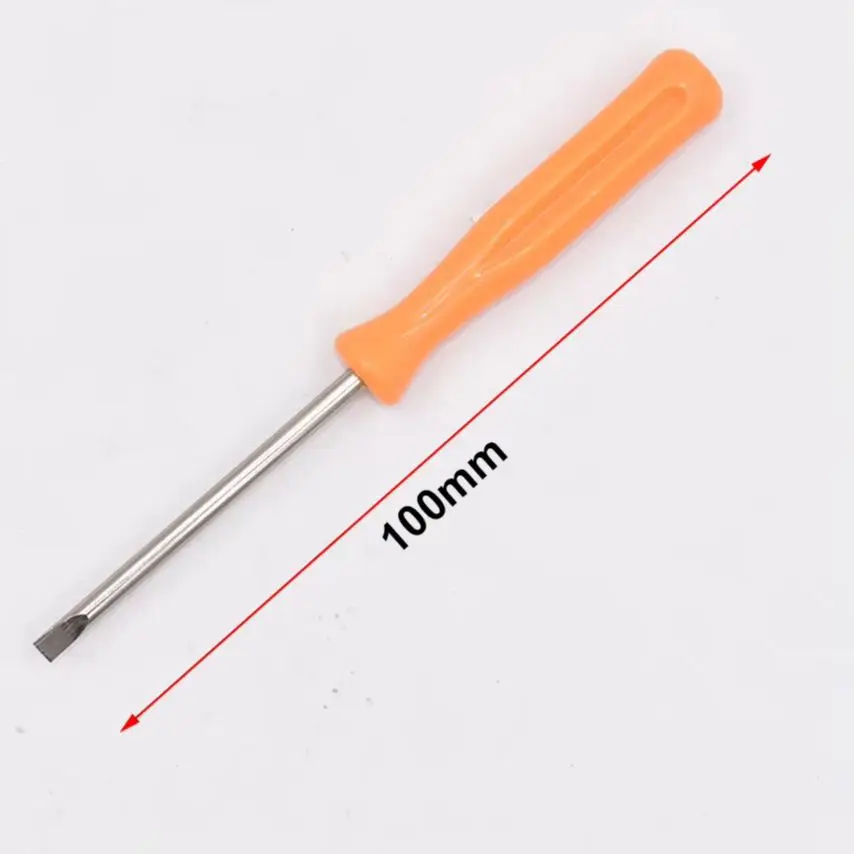 3.0 x 100mm Orange Flat blade Flathead Slot type Straight  Slotted Screw driver PH0 3mm Phillips Screwdriver 2000pcs/lot
