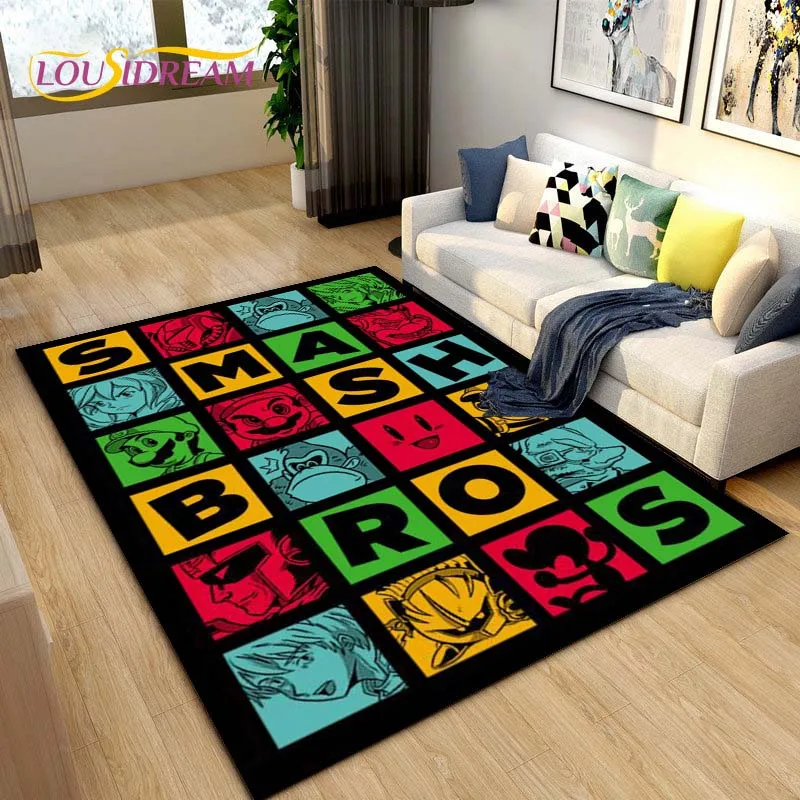 Alfombra antideslizante con diseño de tubos de estilo retro, de la colección CARTOON-M-MA-RIOS, ideal para la sala de estar, el dormitorio, la sala de juegos, la cocina o como tapete para la oración. Perfecta como regalo o para decorar.