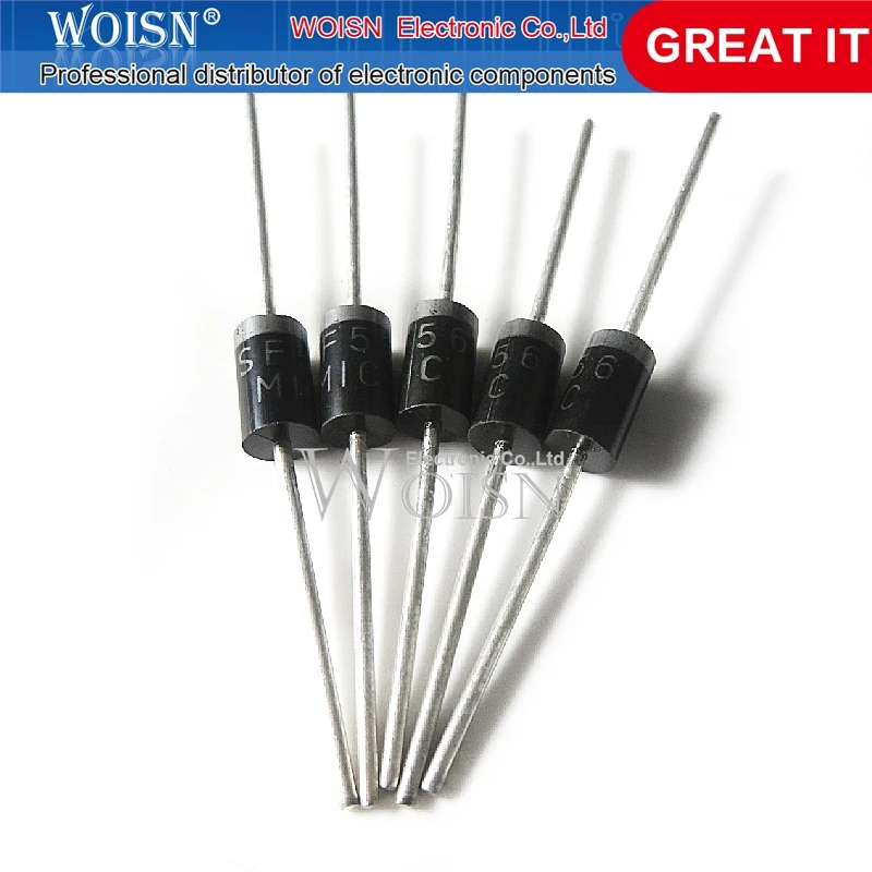 100PCS SF56 DO-41 In-Line Ultra-Fast Recovery Rectifier Diode