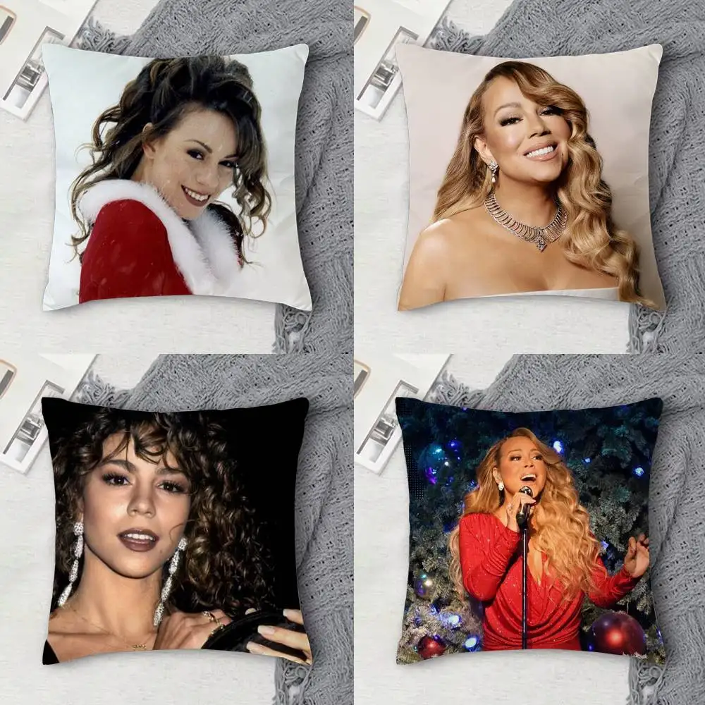 

M-Mariah Carey Double-sided Printed Square Decorative Cushion Cover for Sofa Living Room Home Decor