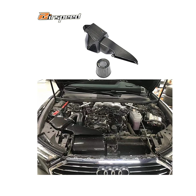 Airspeed Original Design Style 100% Dry Carbon Fiber Cold Air Intake System For AUDI A6 A7 C8 2.0T 2018-UP